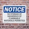 Signmission No Storage Of Hazardous Or Flammable Materials OSHA Notice Sign, Plastic, 14in W x 10in L, 2PK OS-2PACK-NS-P-1014-L-14861 - alternate 7